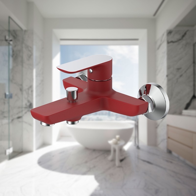 FRAP IF3002-7 Single Lever Bath Shower Mixer Red